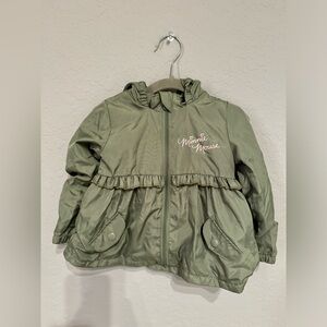 Disney Minnie Mouse Full Zip Rain Jacket Hooded Ears Size 18 Months